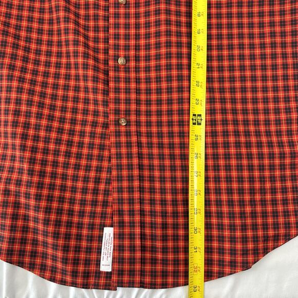 Brooks Brothers Shirt Men's Size L Original Polo Red Black Plaid Button Up - Picture 11 of 11